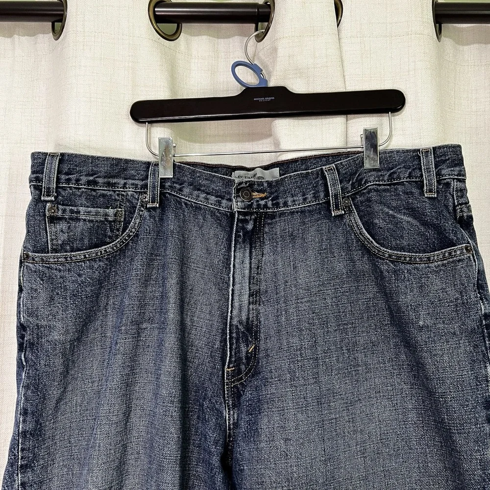 Levi‎ Strauss Signature Loose Relaxed Mens Blue Jeans  Size 44x30